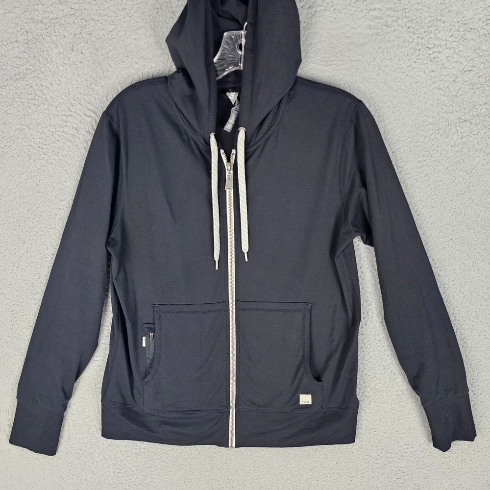 Vuori Halo Hoodie Women Small Black Performance Zip Up VW201 Activewear